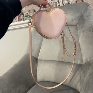 Marc Jacobs pink leather heart bag shoulder bag AUTHENTIC